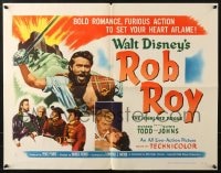 4f715 ROB ROY style A 1/2sh 1954 Disney, artwork of Richard Todd as The Scottish Highland Rogue!