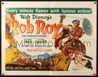 4f716 ROB ROY style B 1/2sh 1954 Disney, artwork of Richard Todd as The Scottish Highland Rogue!