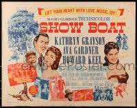 4f735 SHOW BOAT 1/2sh R1963 singing Kathryn Grayson, sexy Ava Gardner, Howard Keel, Joe E. Brown!