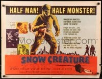 4f741 SNOW CREATURE 1/2sh 1954 abominable Yeti terrorizes city, abducts women & annihilates men!
