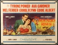4f751 SUN ALSO RISES 1/2sh 1957 Tyrone Power holds sexy Ava Gardner, Mel Ferrer, Errol Flynn!