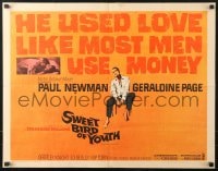 4f754 SWEET BIRD OF YOUTH style A 1/2sh 1962 Paul Newman, Page, Tennessee Williams' play!