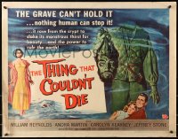 4f761 THING THAT COULDN'T DIE 1/2sh 1958 great artwork of monster holding its own severed head!