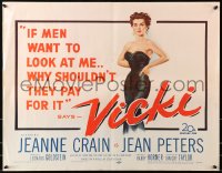 4f775 VICKI 1/2sh 1953 if men look at sexy bad girl Jean Peters, she'll make them pay for it!