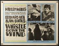 4f784 WHISTLE DOWN THE WIND 1/2sh 1962 today's hottest young star Hayley Mills, Bernard Lee!