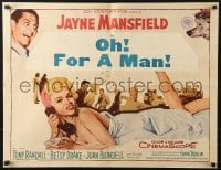 4f790 WILL SUCCESS SPOIL ROCK HUNTER 1/2sh 1957 art of sexy Jayne Mansfield wearing only a sheet!