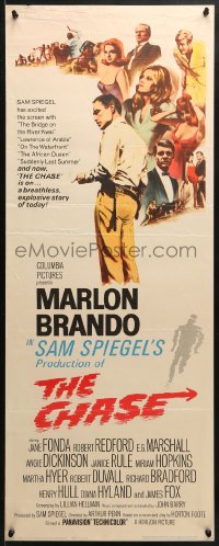 4f045 CHASE insert 1966 Marlon Brando, Jane Fonda, Robert Redford, directed by Arthur Penn