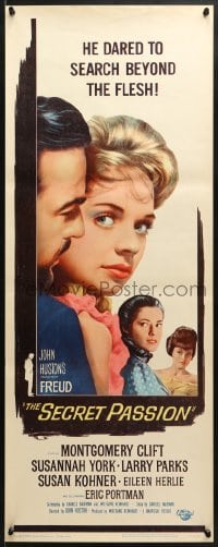 4f096 FREUD insert 1963 John Huston, Montgomery Clift, Susannah York, The Secret Passion!