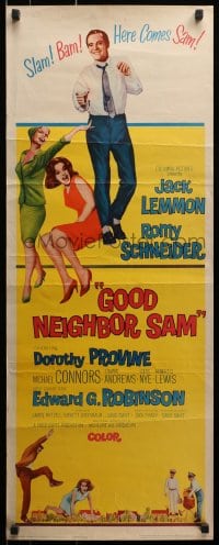 4f109 GOOD NEIGHBOR SAM insert 1964 Jack Lemmon with sexy Romy Schneider & Dorothy Provine!