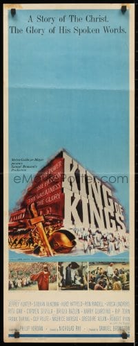 4f142 KING OF KINGS style B insert 1961 Nicholas Ray Biblical epic, Jeffrey Hunter as Jesus!