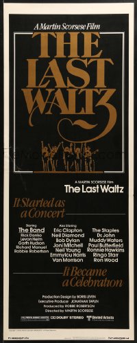 4f148 LAST WALTZ insert 1978 Martin Scorsese, it started as a rock concert & became a celebration!