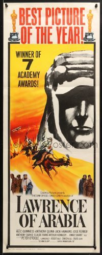 4f149 LAWRENCE OF ARABIA style B awards insert 1962 David Lean classic starring Peter O'Toole, Best Picture!