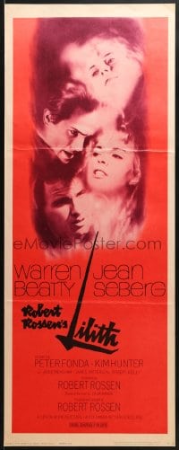 4f151 LILITH insert 1964 Warren Beatty, before Eve, there was evil, and her name was Jean Seberg!