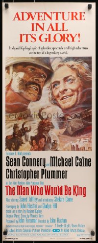 4f158 MAN WHO WOULD BE KING insert 1975 art of Sean Connery & Michael Caine by Tom Jung!