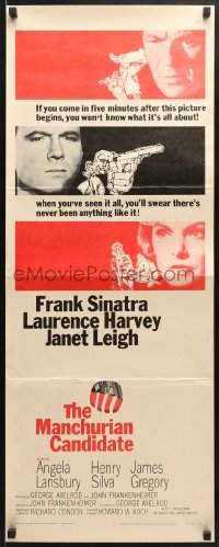 4f159 MANCHURIAN CANDIDATE insert 1962 Frank Sinatra, Laurence Harvey, Janet Leigh, Frankenheimer