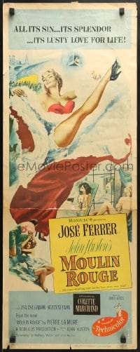 4f164 MOULIN ROUGE insert 1953 Jose Ferrer as Toulouse-Lautrec, Zsa Zsa Gabor, sexy art!