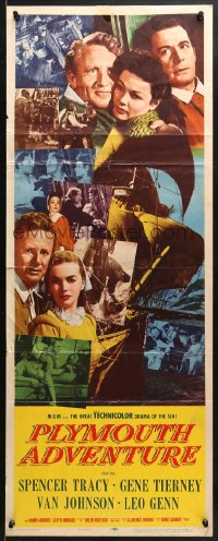 4f183 PLYMOUTH ADVENTURE insert 1952 Spencer Tracy, Gene Tierney, Van Johnson, Leo Genn