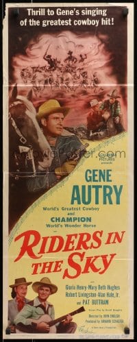 4f195 RIDERS IN THE SKY insert 1949 Gene Autry's great song hit comes to life!