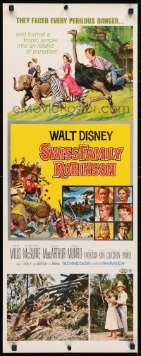 4f223 SWISS FAMILY ROBINSON insert R1975 John Mills, Walt Disney family fantasy classic!