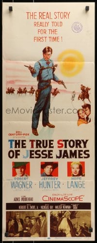 4f250 TRUE STORY OF JESSE JAMES insert 1957 Nicholas Ray, Robert Wagner, Jeffrey Hunter, Hope Lange