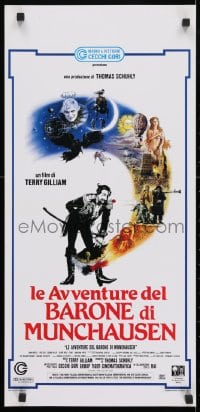 4f801 ADVENTURES OF BARON MUNCHAUSEN Italian locandina 1988 directed by Terry Gilliam, Casaro art!