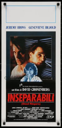 4f846 DEAD RINGERS Italian locandina 1989 Jeremy Irons & Genevieve Bujold, directed by David Cronenberg!