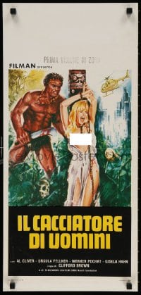 4f849 DEVIL HUNTER Italian locandina 1981 Jess Franco, Devil worshipers with kidnapped model!