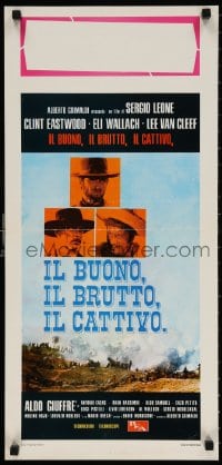 4f887 GOOD, THE BAD & THE UGLY Italian locandina R1970s Clint Eastwood, Lee Van Cleef, Sergio Leone