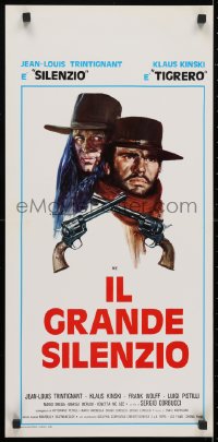 4f890 GREAT SILENCE Italian locandina R1970s Sergio Corbucci, Kinski & Trintignant, spaghetti western