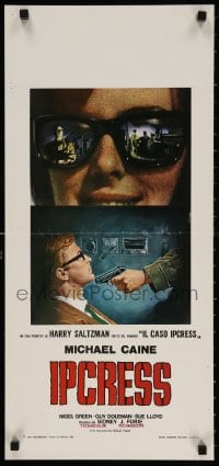 4f904 IPCRESS FILE Italian locandina R1972 different art of Caine in the spy story of the century!