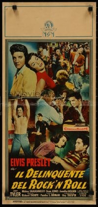 4f905 JAILHOUSE ROCK Italian locandina 1958 many different images of rock & roll king Elvis Presley!