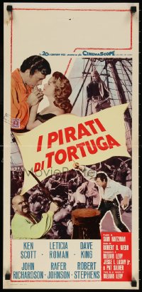 4f939 PIRATES OF TORTUGA Italian locandina 1961 across the 7 seas, theirs was the name feared above all others!