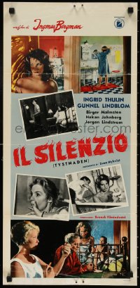 4f960 SILENCE Italian locandina 1964 Ingmar Bergman's Tystnaden, Gunnel Lindblom!