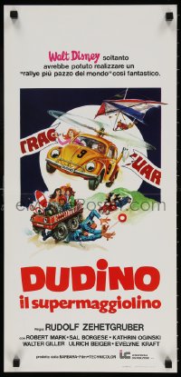 4f964 SUPERBUG, THE CRAZIEST CAR IN THE WORLD Italian locandina 1977 Volkswagen Beetle cartoon art!