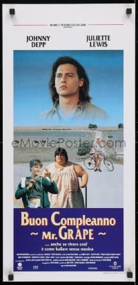 4f990 WHAT'S EATING GILBERT GRAPE Italian locandina 1995 Johnny Depp, young DiCaprio & Lewis!