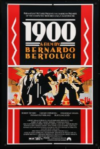 4g501 1900 1sh R1991 directed by Bernardo Bertolucci, Robert De Niro, cool Doug Johnson art!