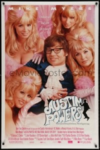 4g527 AUSTIN POWERS: INT'L MAN OF MYSTERY style B DS 1sh 1997 spy Mike Myers & sexy fembots!