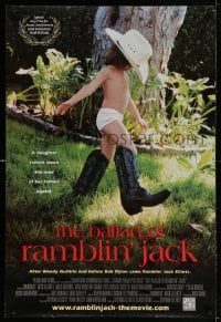 4g539 BALLAD OF RAMBLIN' JACK DS 1sh 2000 Ramblin' Jack Elliott, folk music documentary!