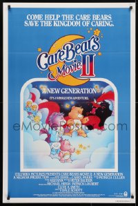 4g583 CARE BEARS MOVIE 2 int'l 1sh 1986 A New Generation, help them save the Kingdom of Caring!