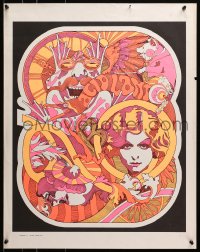 4g236 ACID LAND 21x27 commercial poster 1967 wild psychedelic black light art by Snidziejko!