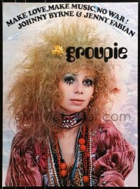 4g251 GROUPIE 22x29 Dutch commercial poster 1969 Fabian's book, Penney de Jager in wild make-up!