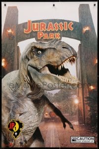 4g259 JURASSIC PARK group of 2 23x35 commercial posters 1993 Spielberg, dinosaurs and map!