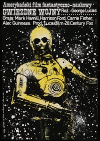 4g285 STAR WARS 27x39 Polish commercial poster 2015 best different art of 3PO by Jakub Erol!
