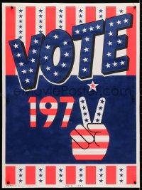 4g288 VOTE 1972 22x30 commercial poster 1972 really cool black light patriotic art!