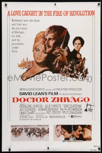 4g629 DOCTOR ZHIVAGO 1sh R1980 Omar Sharif, Julie Christie, David Lean English epic, Terpning art!