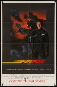 4g651 FIREFOX advance 1sh 1982 cool C.D. de Mar art of the flying killing machine & Clint Eastwood!