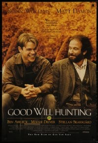 4g681 GOOD WILL HUNTING int'l DS 1sh 1997 Matt Damon, Robin Williams, nominated for 9 Academy Awards!