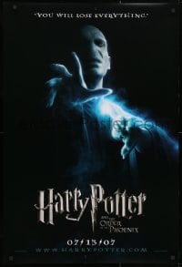 4g699 HARRY POTTER & THE ORDER OF THE PHOENIX teaser DS 1sh 2007 Ralph Fiennes as Lord Voldemort!