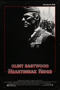 4g703 HEARTBREAK RIDGE 1sh 1986 Clint Eastwood all decked out in uniform & medals!