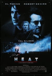 4g704 HEAT DS 1sh 1996 Al Pacino, Robert De Niro, Val Kilmer, Michael Mann directed!